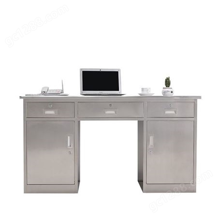 特雷苏304不锈钢办公桌带抽屉加厚1米2电脑台式桌车间写字长方形工作台bxg-bgz-169