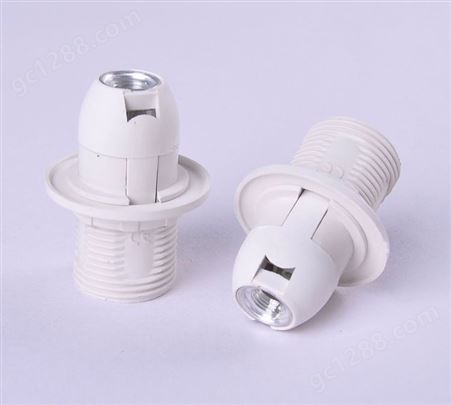E14塑料不规则灯座 冰箱灯头 蜡烛灯 PET材质白色
