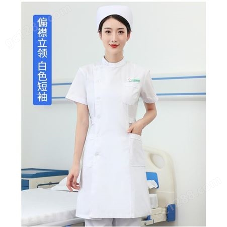 护士服女春夏季工作服短袖薄款透气白大褂 名护服饰